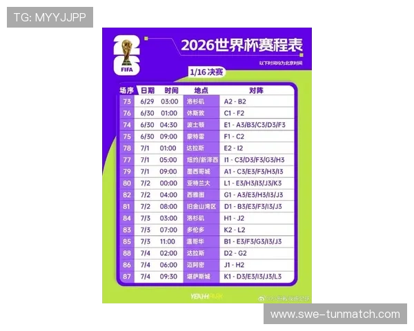 2026年美加墨世界杯具体开赛时间及各阶段比赛时间安排